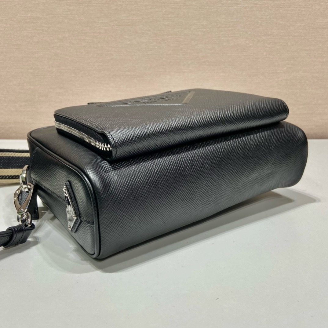 Prada Embroidered Ribbon Men's Crossbody Bag 2VH152