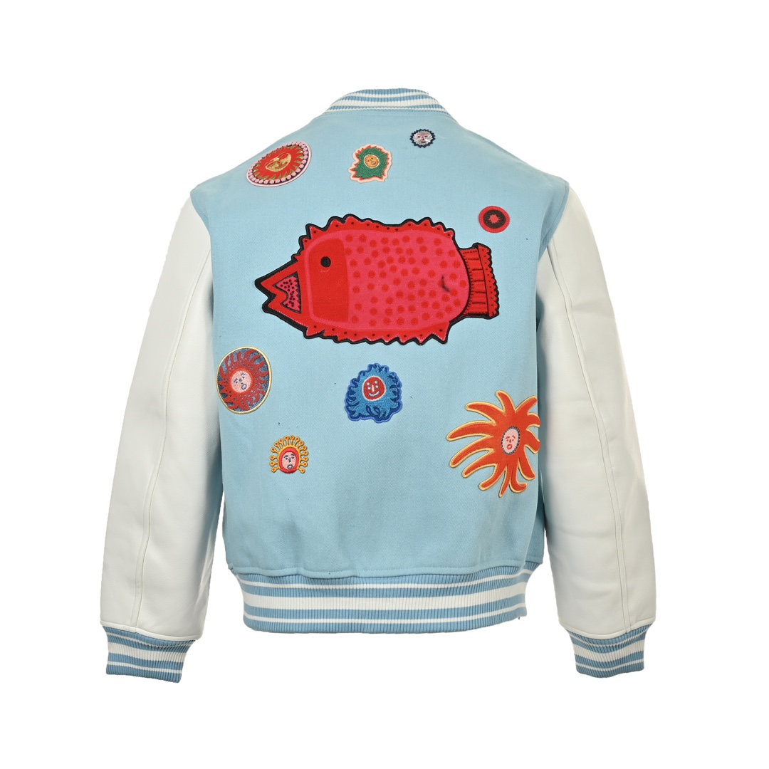 Louis Vuitton 24Fw Yayoi Kusama Sunfish Baseball Jacket