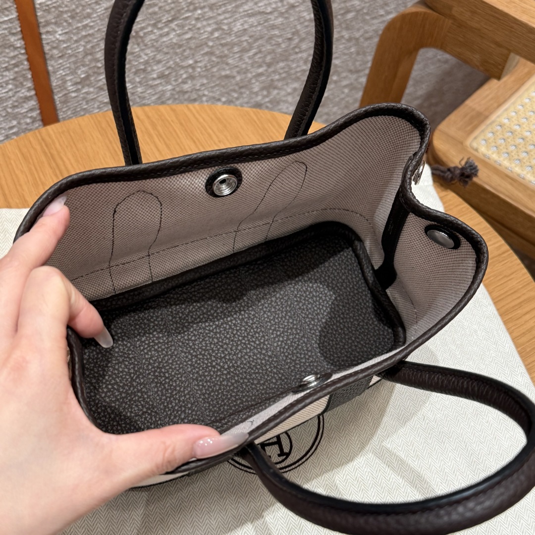 Hermès Garden party mini ecrubeigeebene handbag (handmade to order)