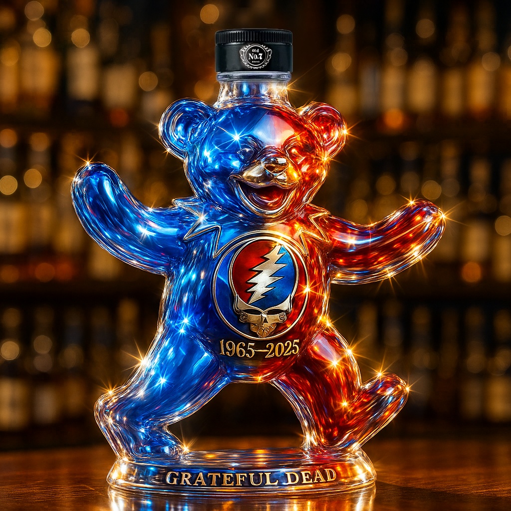 Grateful Dead Dancing Bear 60th Anniversary Whisky Bottle (1965-2025)