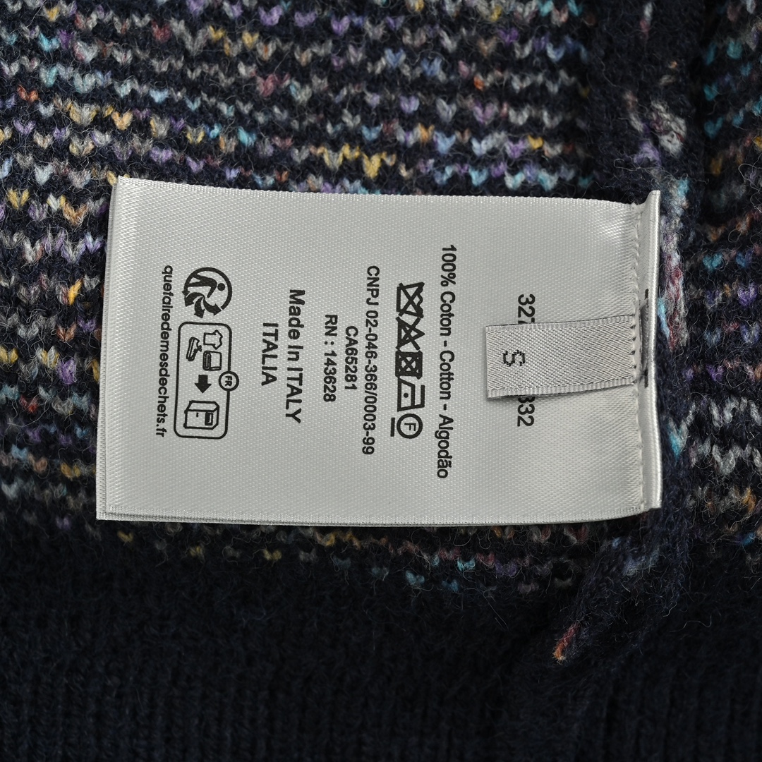 Dior 24Fw all-over monogram jacquard crew neck sweater