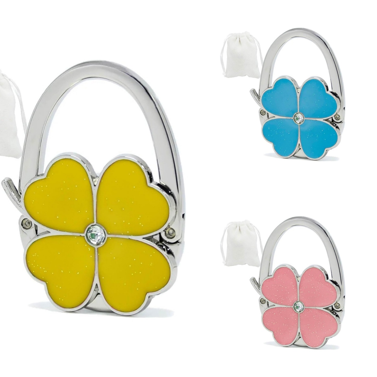 💖Last Day 49% OFF💖Clover Design Foldable Handbag Hanger Table Hook Holder