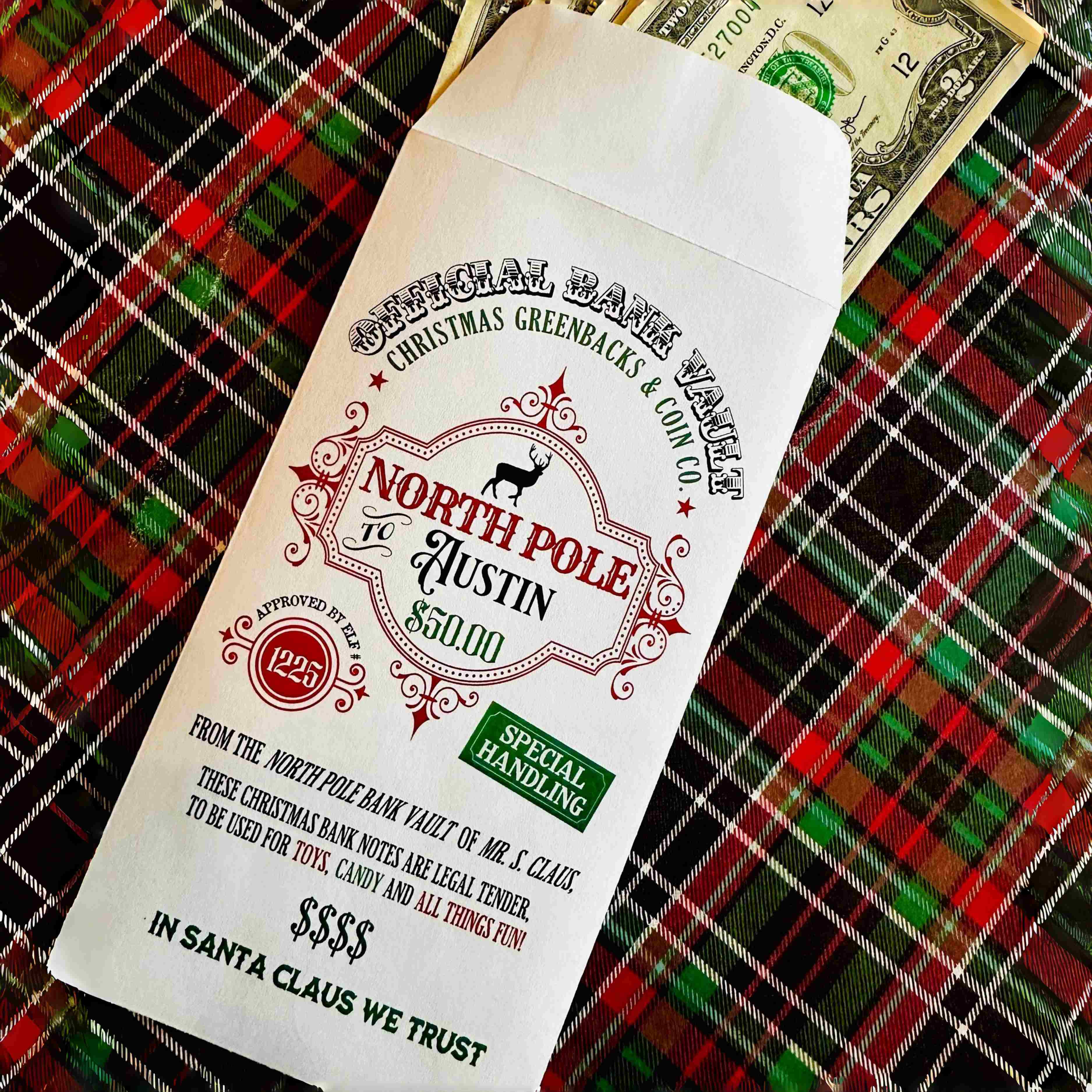 Personalized Christmas Money Holder
