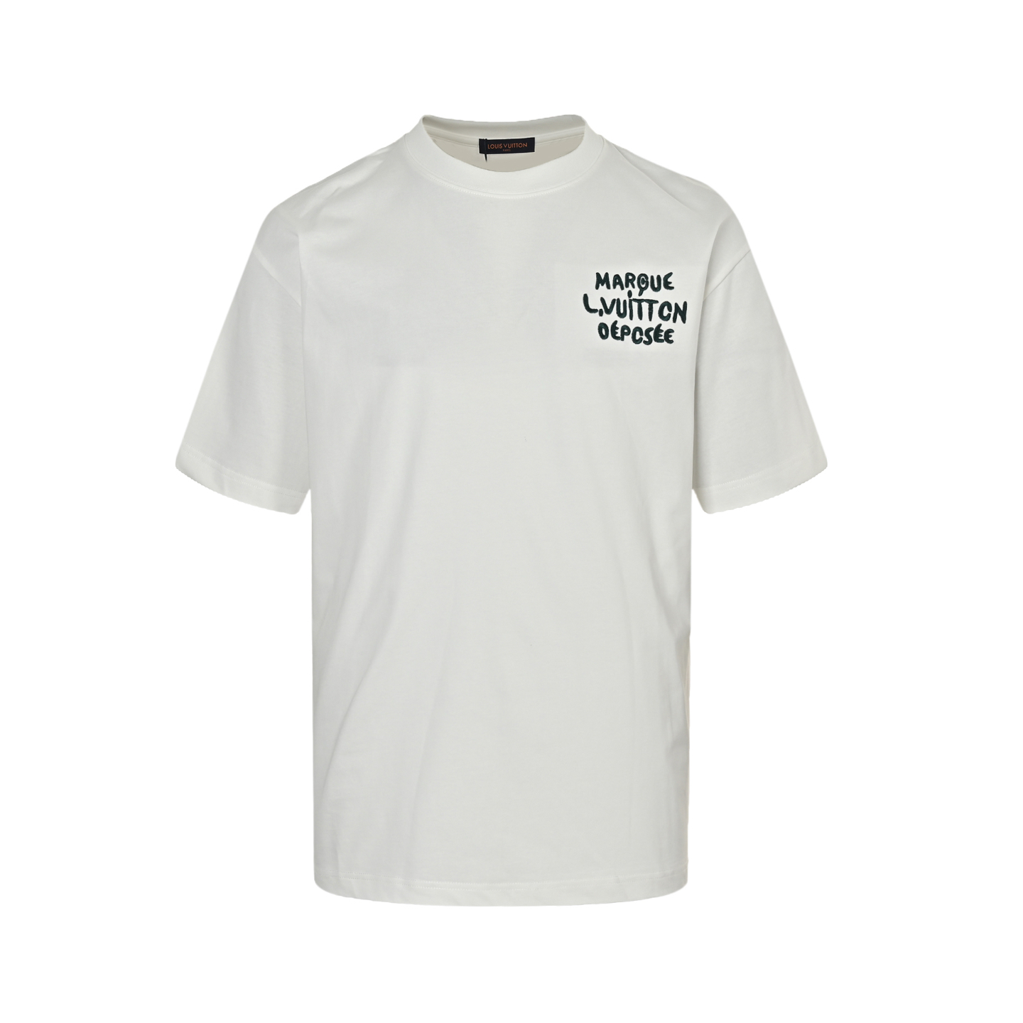 Louis Vuitton 25ss chest embroidered lettering short sleeve