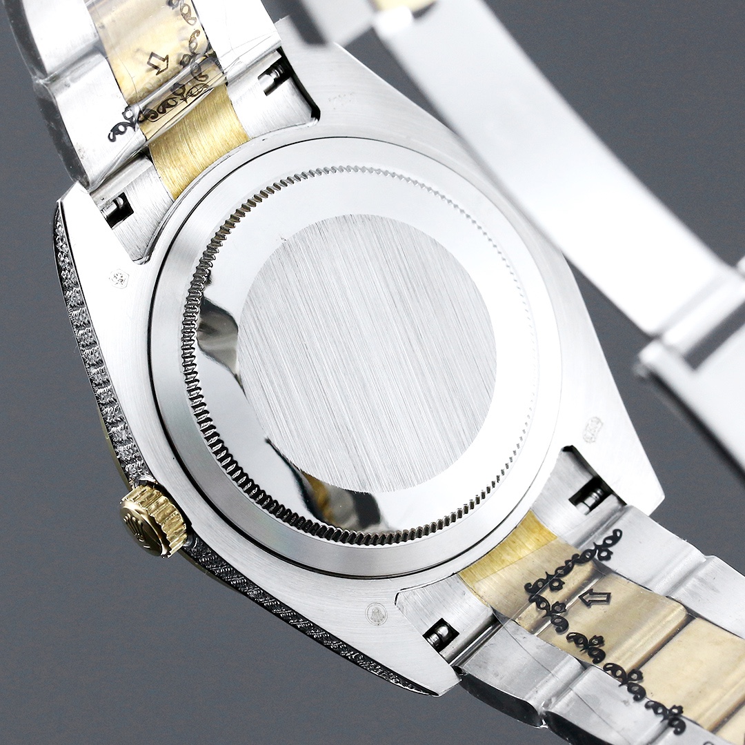 Rolex Oyster Perpetual Datejust Series Luxury Edition Full Diamond Rainbow Bezel