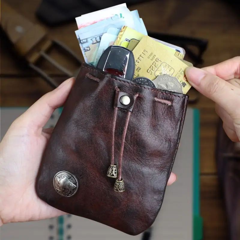 🔥On Sale🔥Viking-Inspired Handmade Leather Coin Purse🐂👛