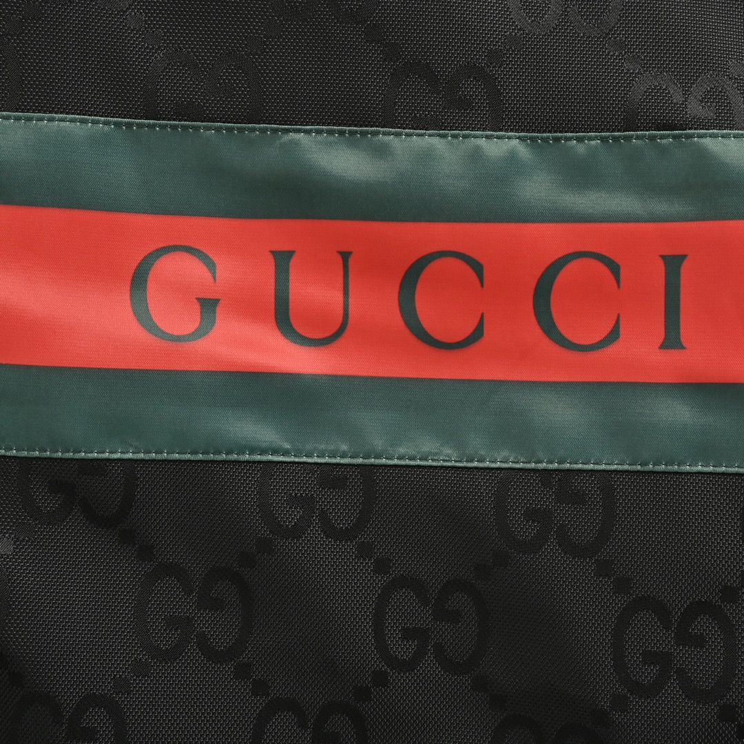 Gucci 24Fw red and green ribbon pattern trench coat