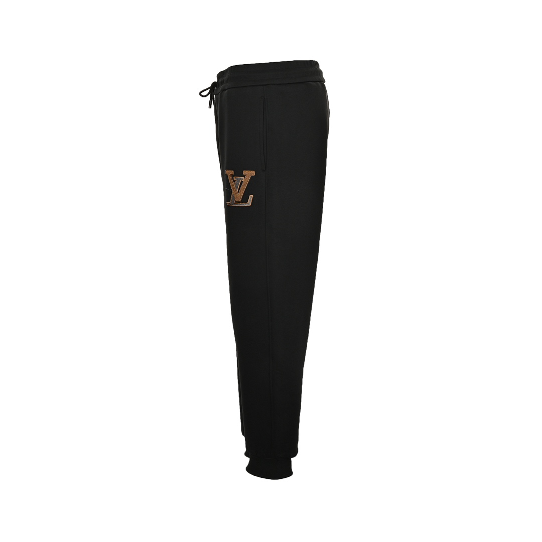 Louis Vuitton 24Fw 3D colorblock embroidered logo velvet trousers