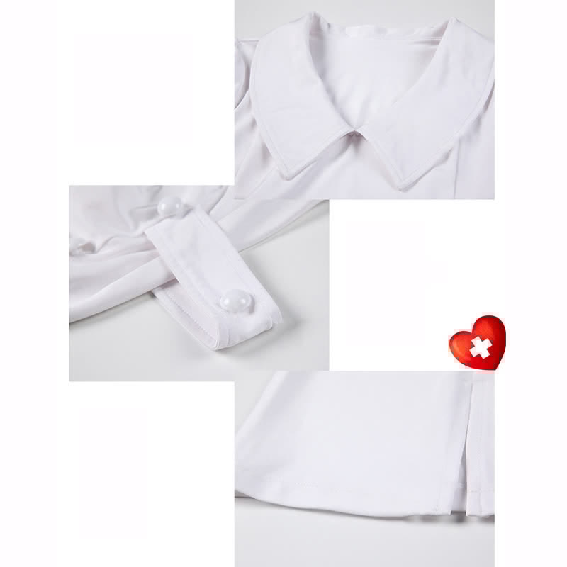 Cosplay Nurse Uniform Split Lingerie Dress