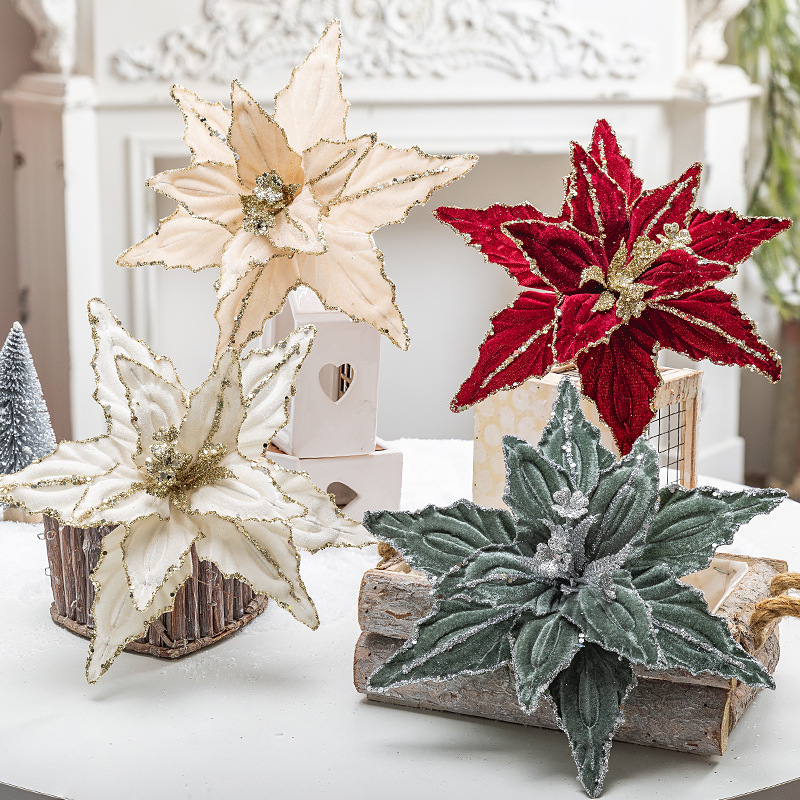 🎄Early Christmas Sale 49% OFF🎄Sequined Velvet Artificial Christmas Flower-Buy More Save More