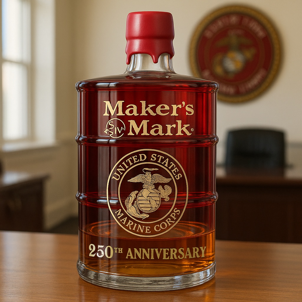 Marine Corps 250th Anniversary Gas Can Whiskey Bottle