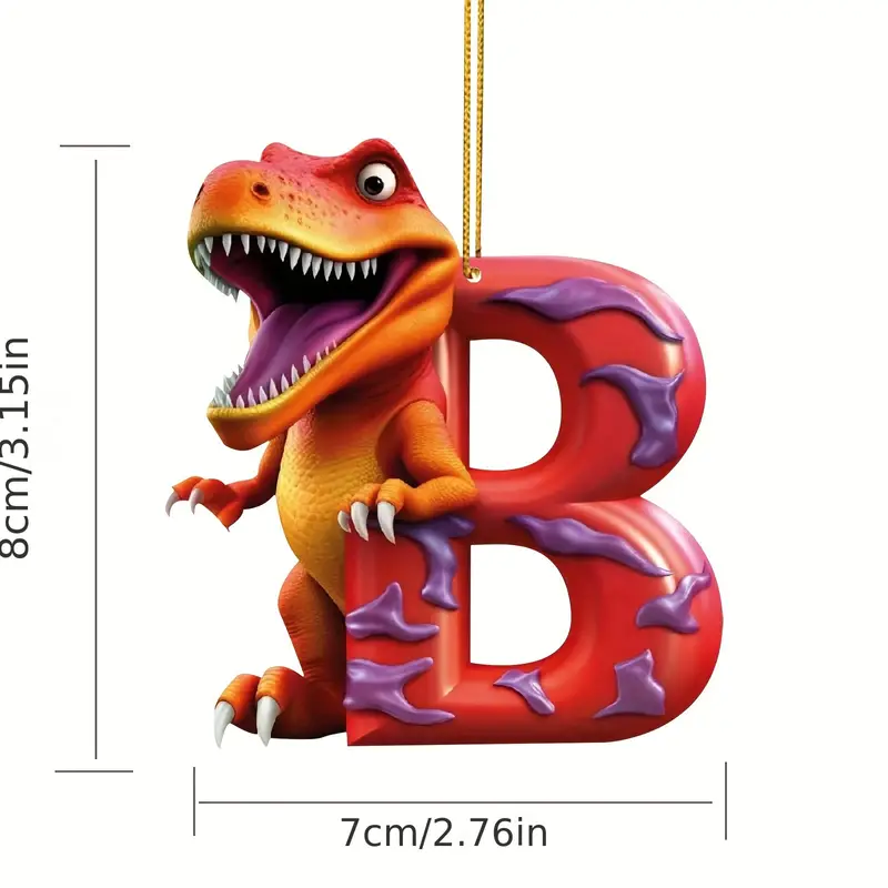 🦖🦖Christmas Dinosaur Alphabet Ornaments