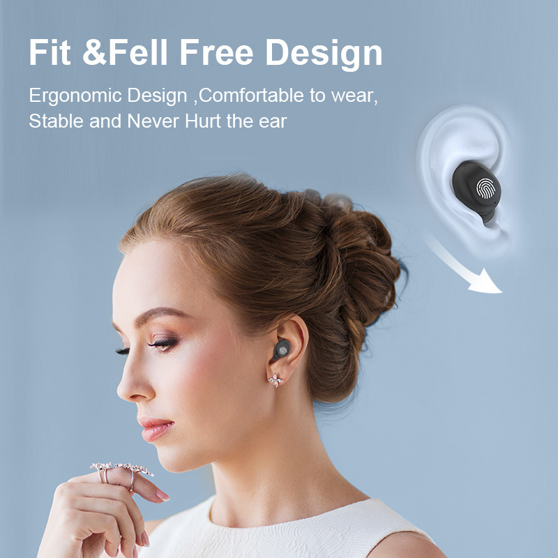 RUSAM BL31 Bluetooth Headset TWS Wireless Headphones Smart Touch Control Game Earbuds Active Noise Cancellation Sport Earphones