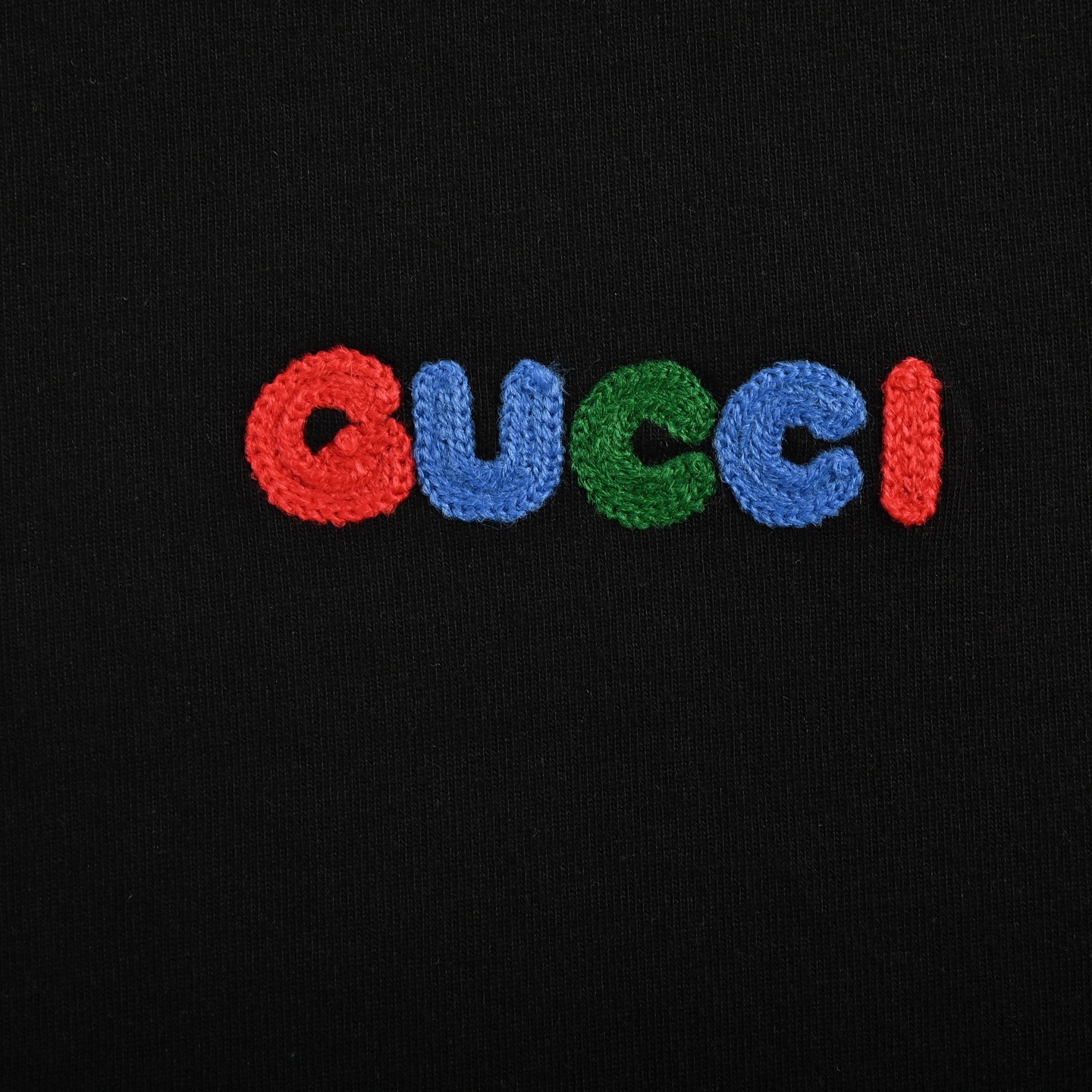 Gucci 25ss colorful letter embroidered short sleeve