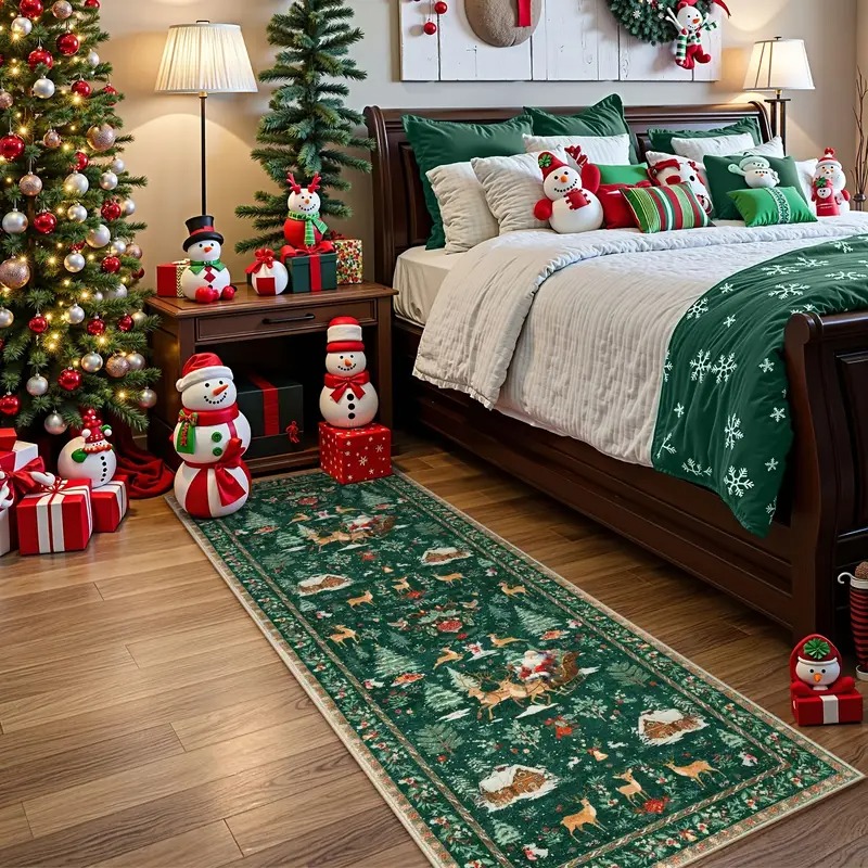 🎄Early Christmas Sale - 50% OFF🔥Christmas Reindeer & Trees Runner Mat (20