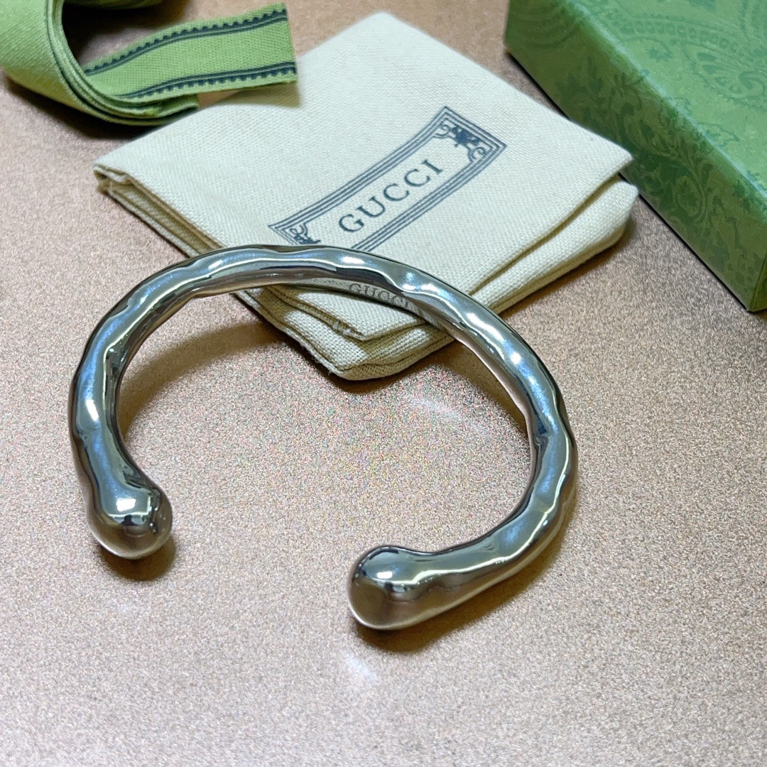 Gucci antique silver handmade bracelet