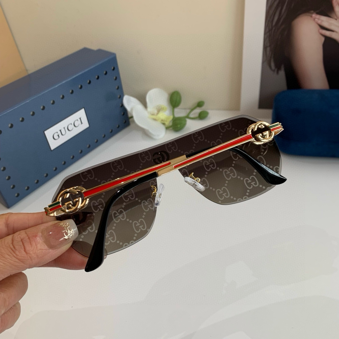 Gucci rimless sunglasses