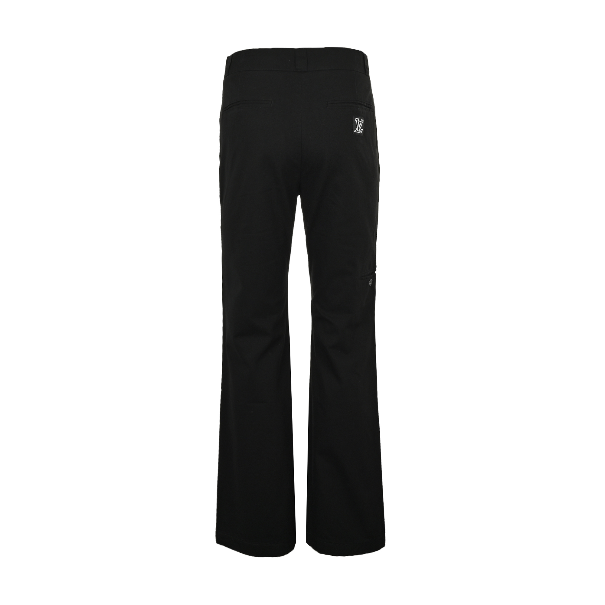 Louis Vuitton 25ss flared trousers with embroidered lettering on the back pockets