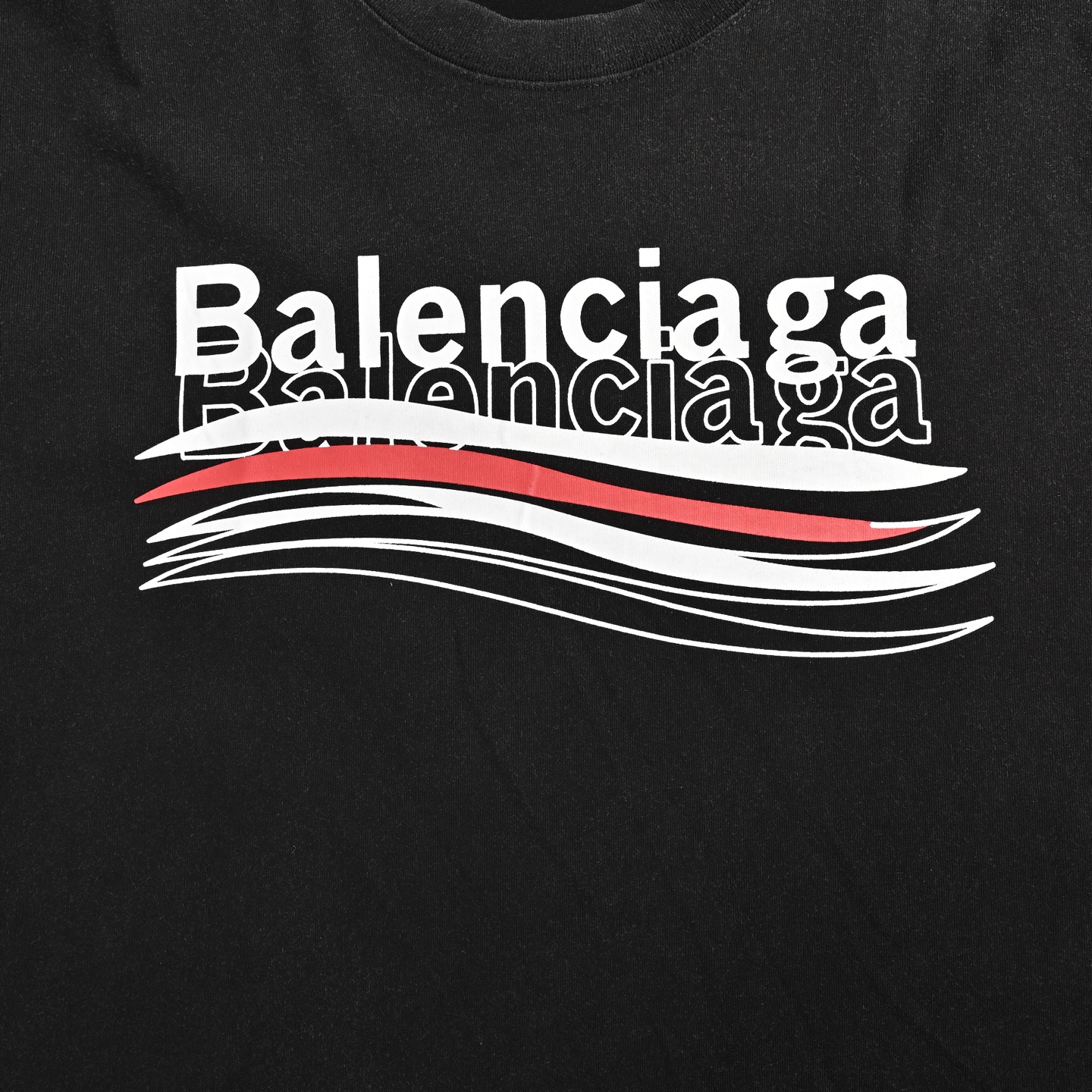 Balenciaga 25ss wave cola print short sleeve