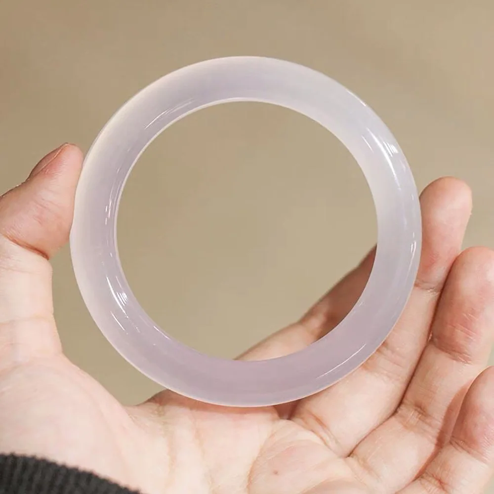 Madagascar Violet Chalcedony Bracelets For Women Natural Jade Jewelry Agate Bangle Gift For Mother Items With Free Shipping