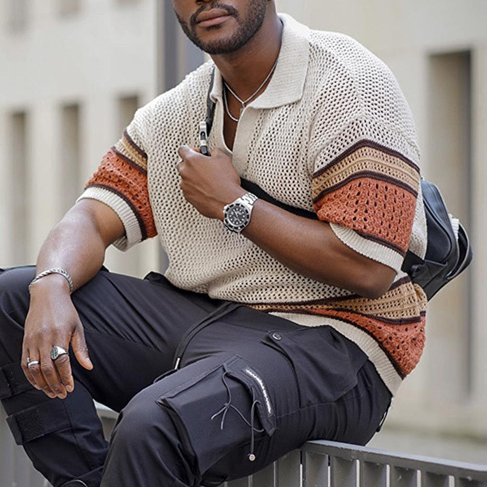 Men's Knitted Polo Shirt