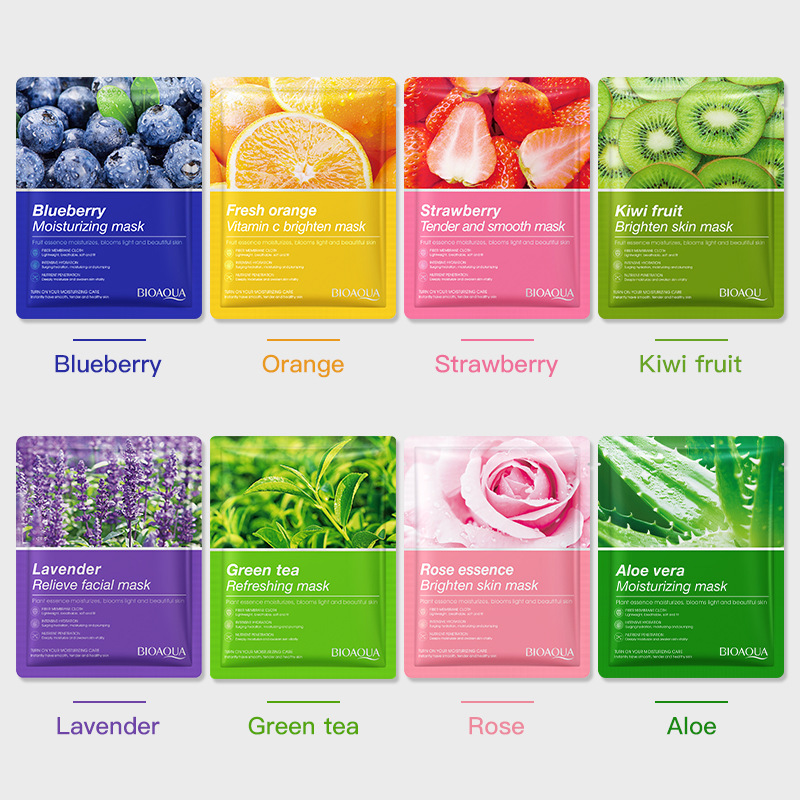 Plant fruit mask sheet pack hydrates and moisturizes to keep skin vibrant and healthy