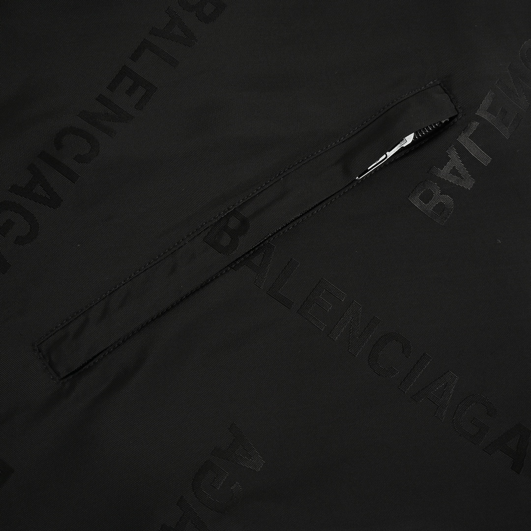 Balenciaga 24Fw silk all-over print obscure jacquard jacket