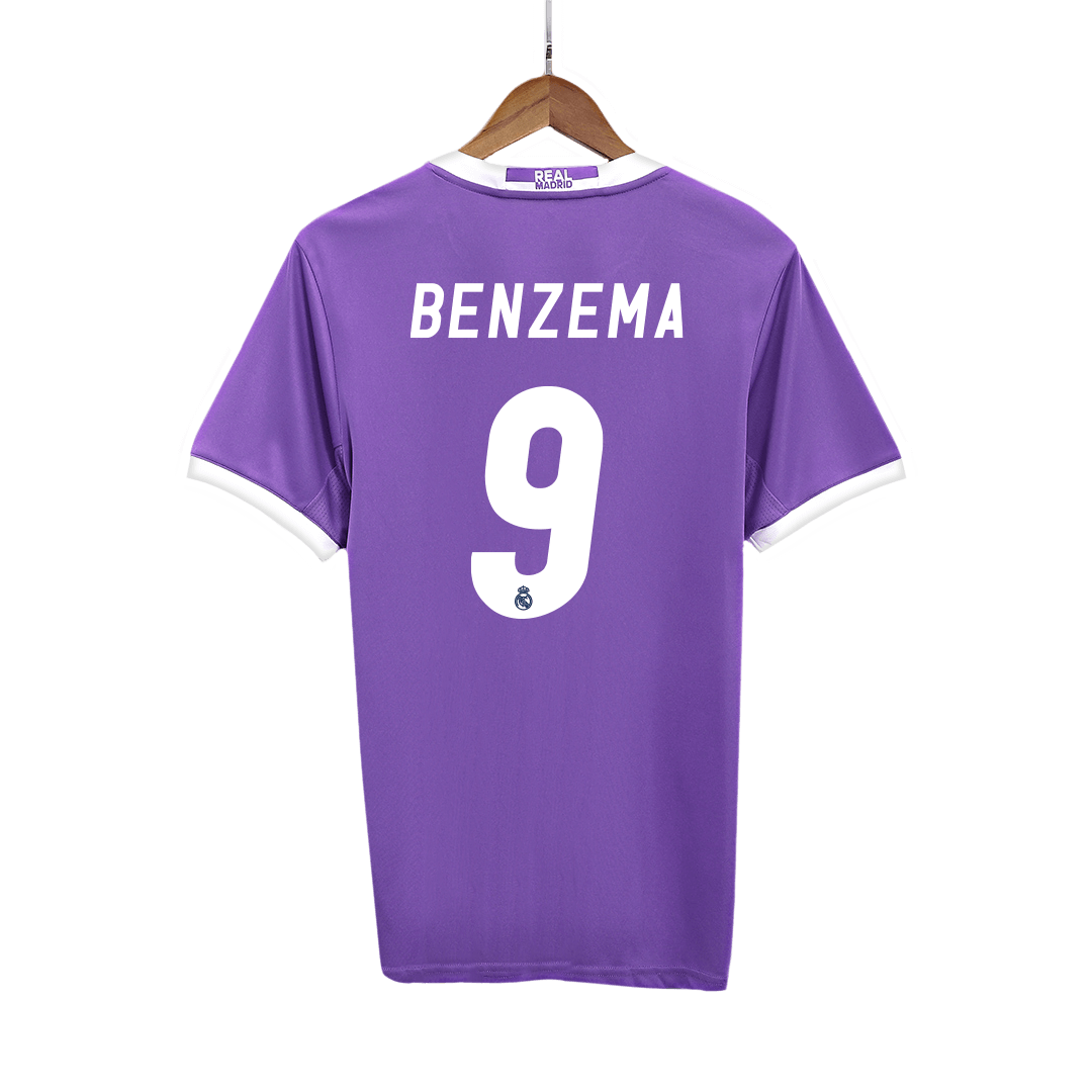 BENZEMA #9 Retro Jersey Real Madrid Away Football Shirt 2016/17