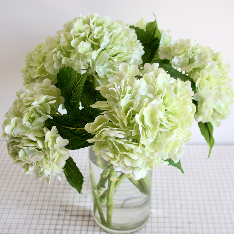 22 inch Lifelike Artificial Hydrangeas - UV resistant, Waterproof，Windproof