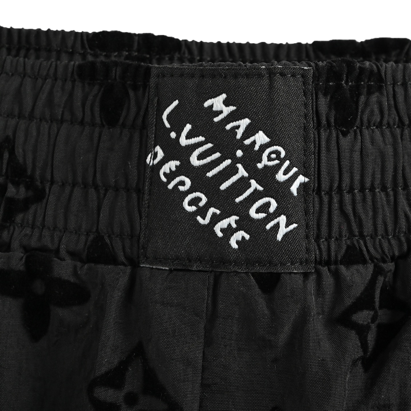 Louis Vuitton 25ss all over monogram flocked beach shorts