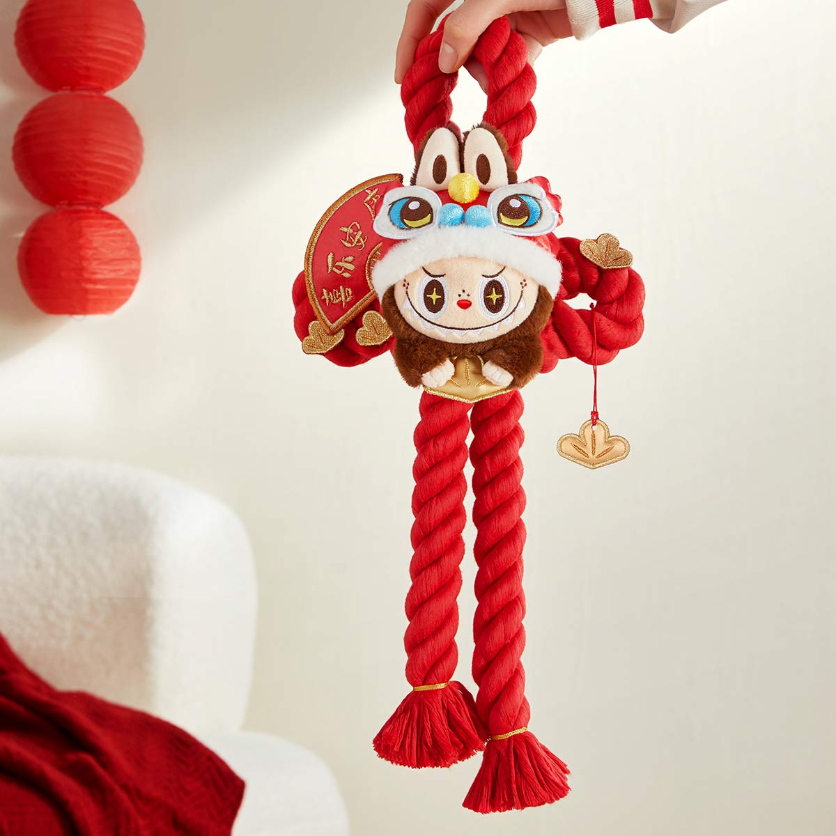 POP MART Wealthy Snake's New Year Celebration Series-LABUBU Plush Door Decoration