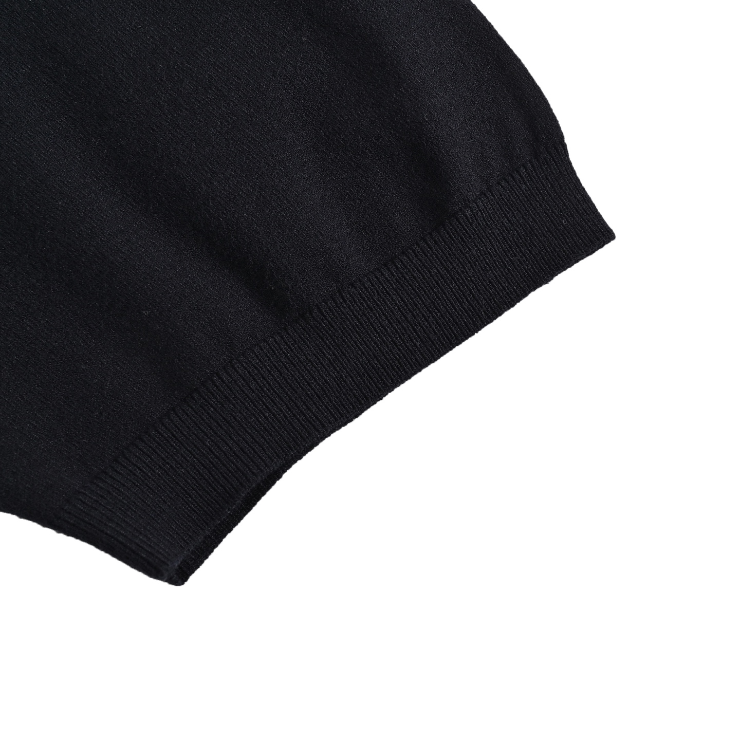 Prada 25ss embroidered logo half-zip knitted Polo short sleeve