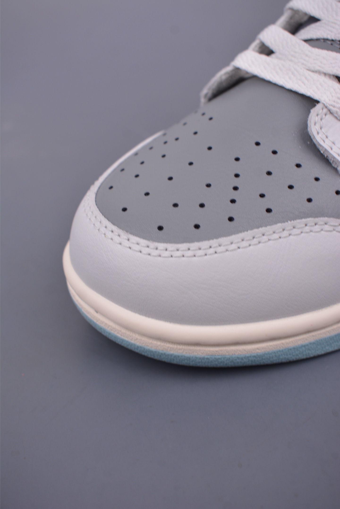 Nike SB Dunk Low Pro PRM sneakers White Gray Light Blue Swoosh HF5441-001