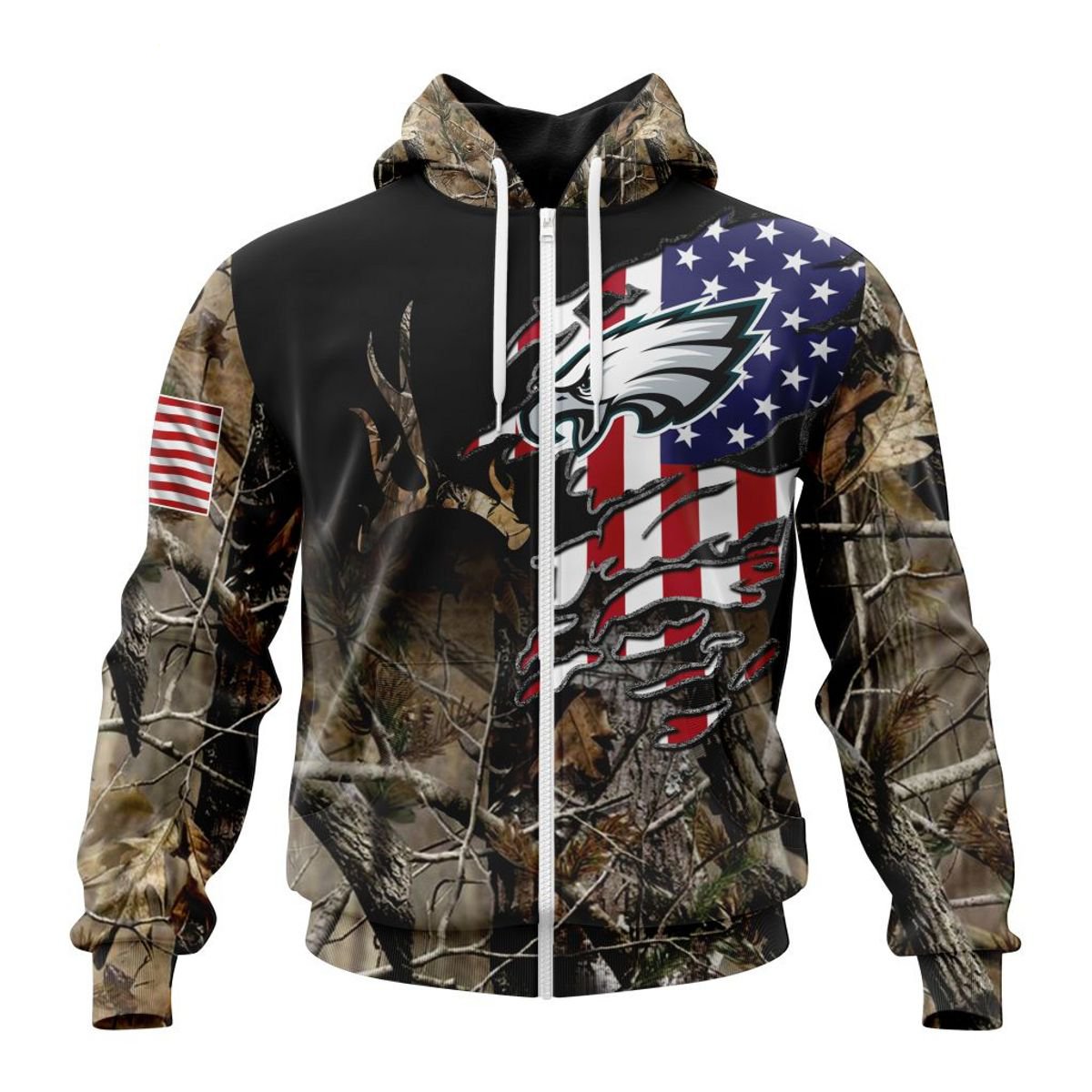 PHILADELPHIA EAGLES 3D HOODIE CAMO REALTREE HUNTING