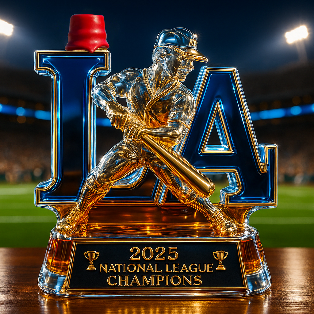 LA 2025 National League Championship Commemorative Whiskey Bottle