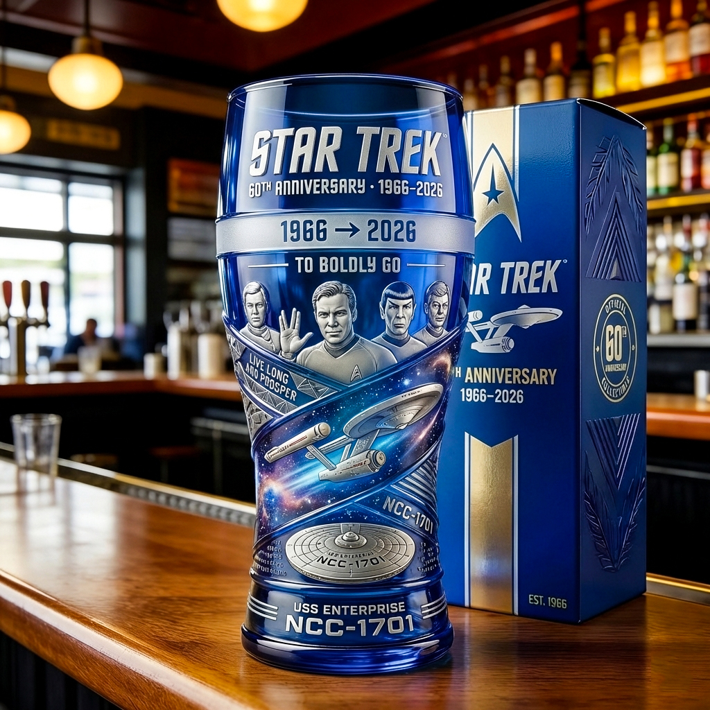 Star Trek 60th Anniversary Commemorative Whiskey Glass