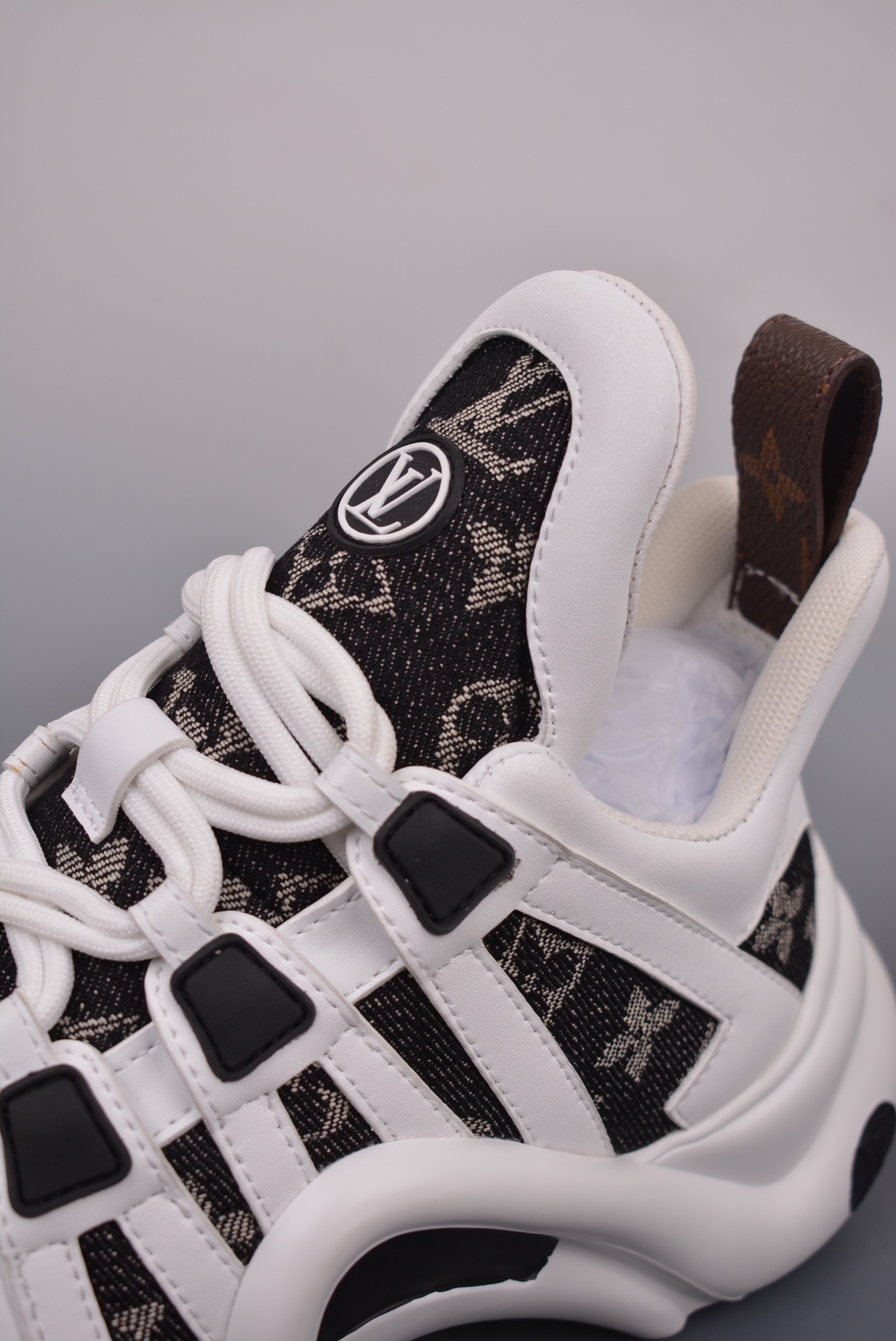 Louis Vuitton Archlight Sneakers White and Black Denim Jacquard