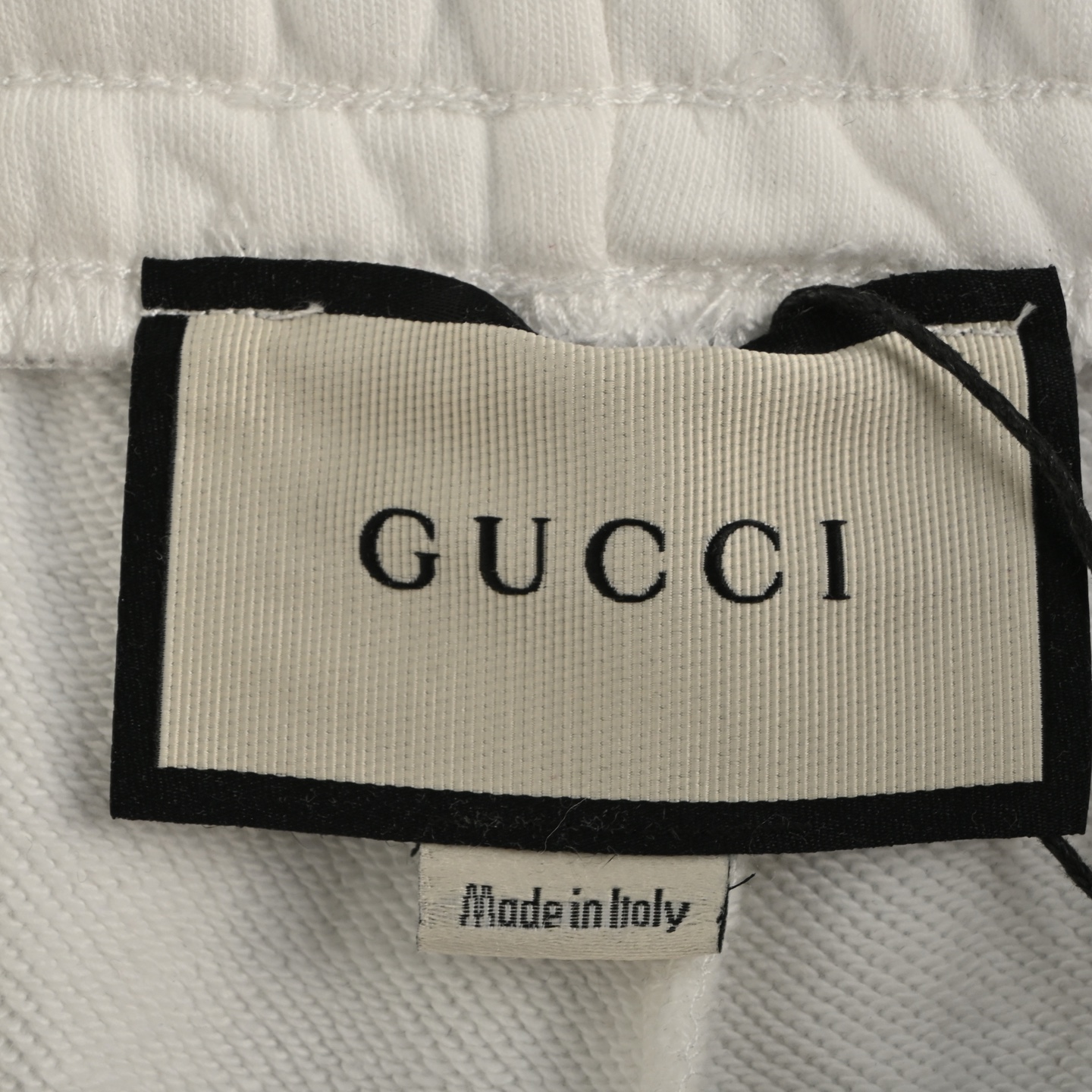 Gucci Side webbing double G embroidered lettering shorts