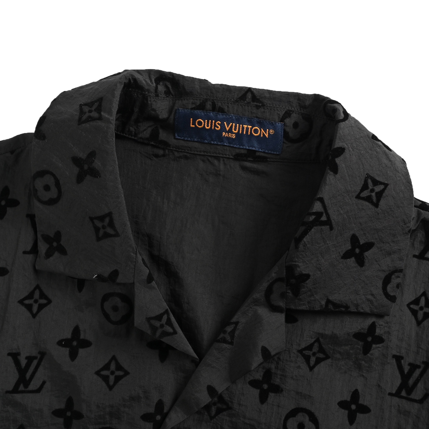 Louis Vuitton 25ss full print monogram flocked short sleeve shirt