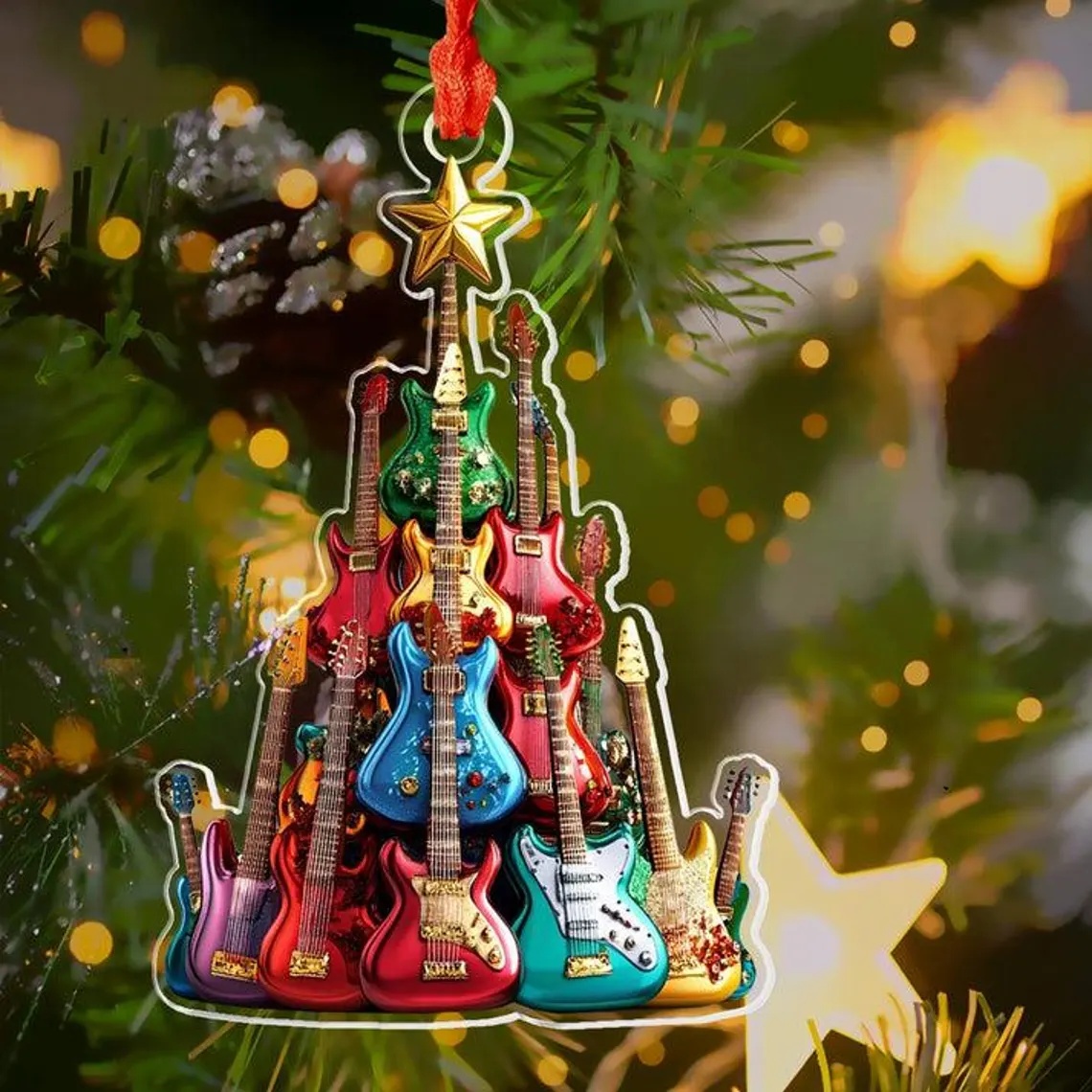 Guitar Tree Christmas Ornament