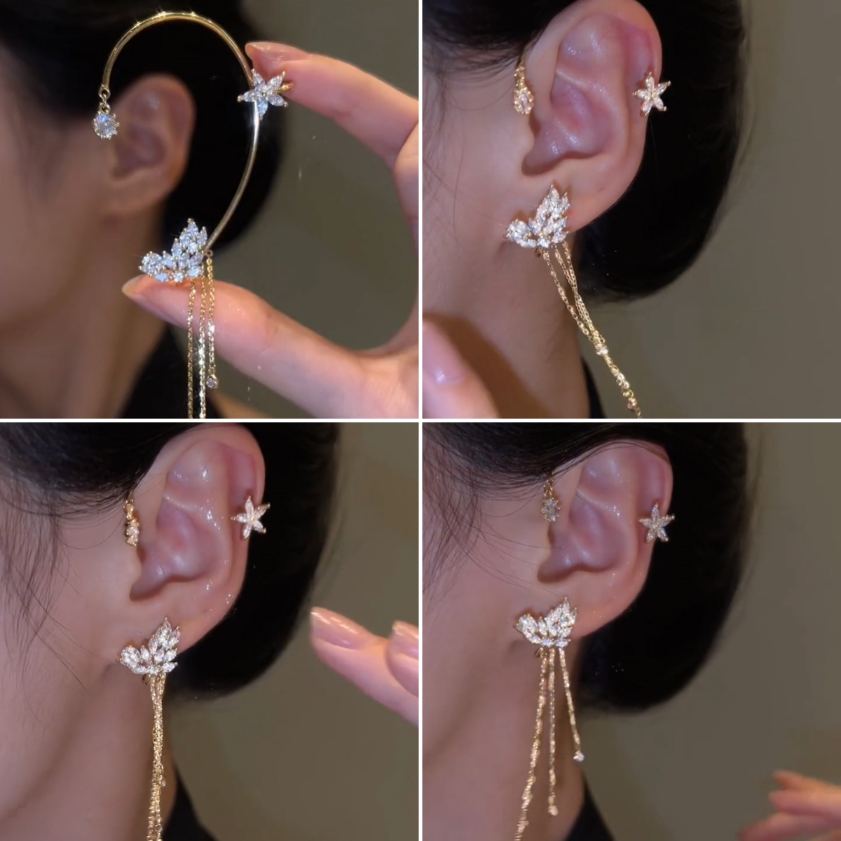 🔥Last Day 50% OFF🔥✨2023 New Release! Butterfly Tassel Style Zircon Earrings