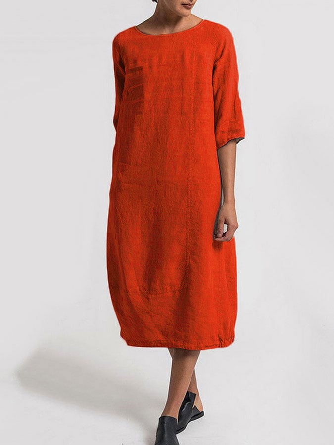 Casual Solid Color Dress