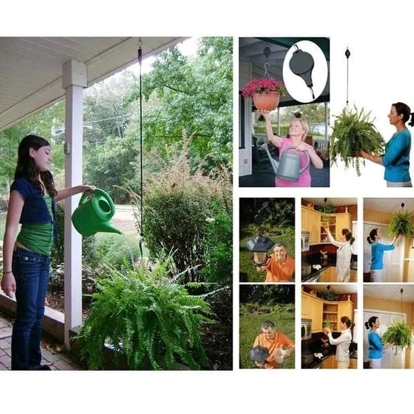 🔥Last Day Promotion - 50% OFF🔥🌳Plant Pulley Set For Garden Baskets Pots, Birds Feeder❤️❤️Buy 10 Get 5 Free && Plummet $20 👉Only $59.99