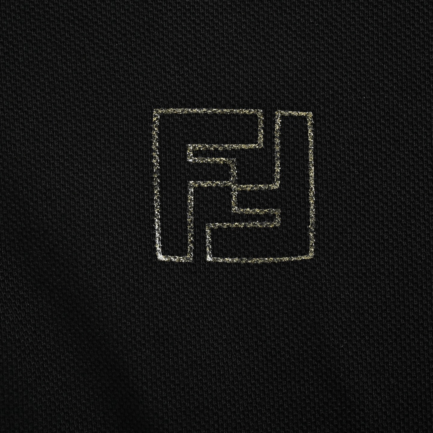 Fendi 25ss gold-stamped FF logo Polo short sleeve