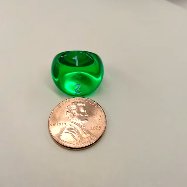 Translucent Gemstone Style D3 (3-Sided) Die Dice