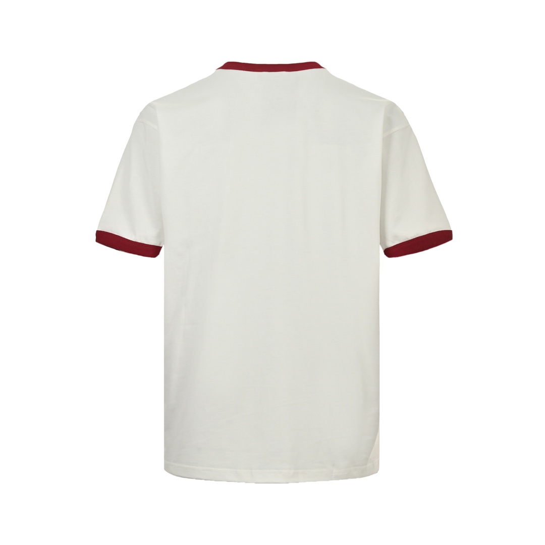 Gucci 24ss 1921 contrast embroidery patchwork short sleeves