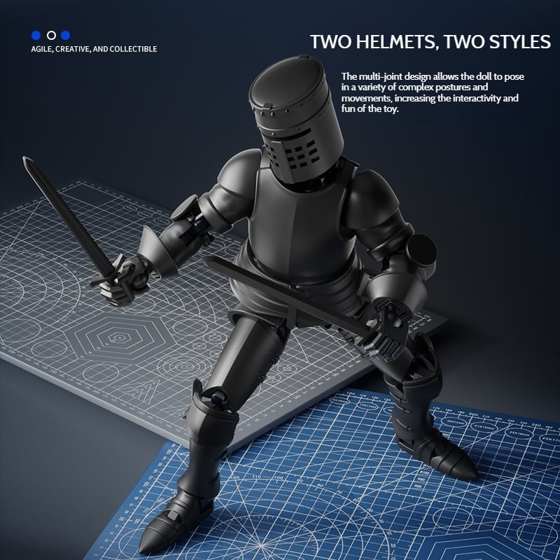 ⚔️🛡️DIY Medieval Warrior Strong Magnetic Removable Articulated Doll💖