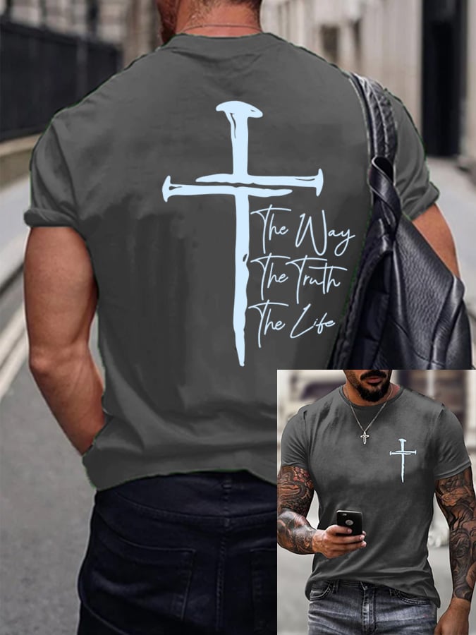 🔥Hot Sale Picks 🔥Men's The Way The Truth The Life Print T-Shirt
