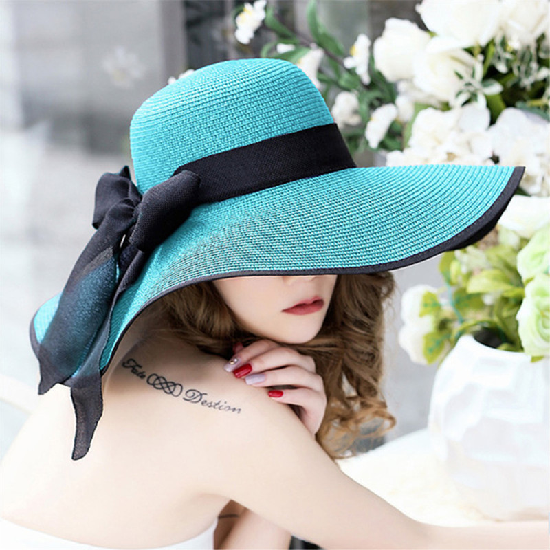 Summer Large wide Brim Straw Hat Adult Big Brim Straw Hat Sun hat sand