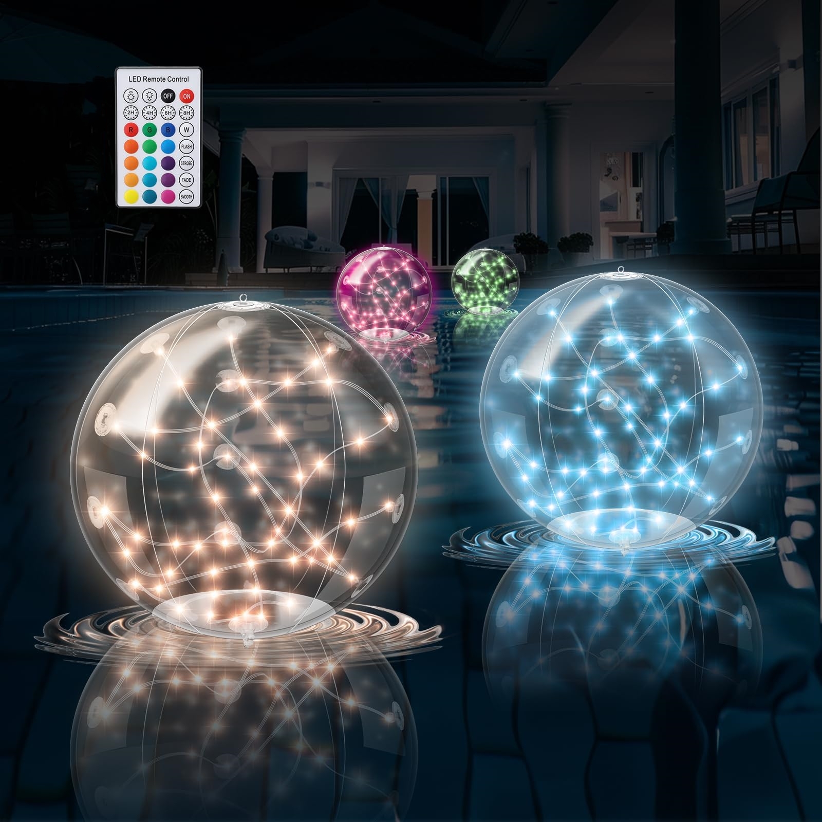 🔥On Sale🔥Fairy Floating Pool Lights Solar Powered - 14